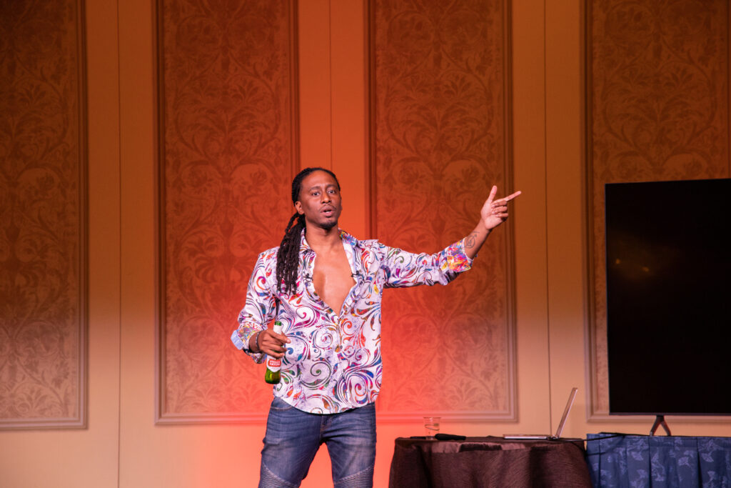 Hotep Jesus on stage at CME 2021